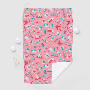 Serviette De Golf Motif dentaire rose