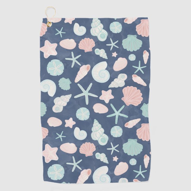 Serviette De Golf motif des coquillages (Devant)