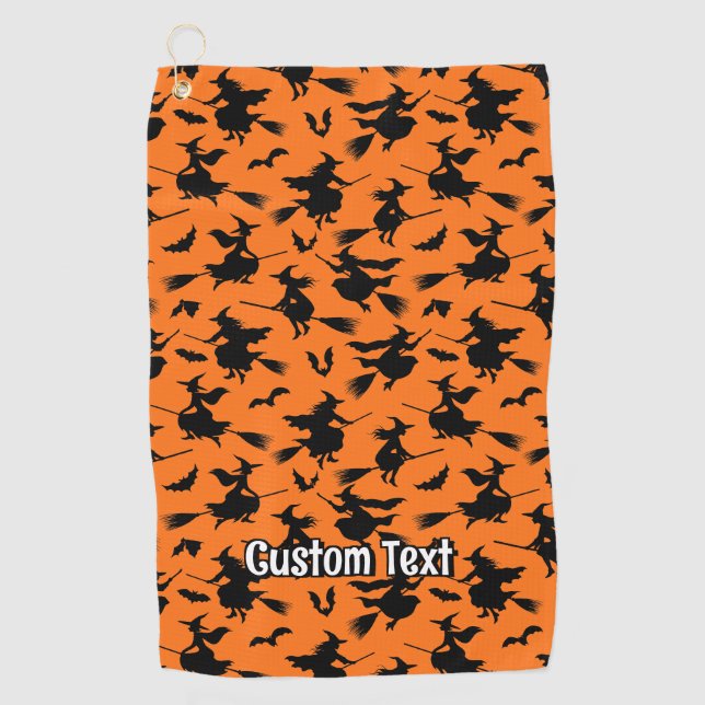Serviette De Golf Motif des sorcières volantes (Devant)