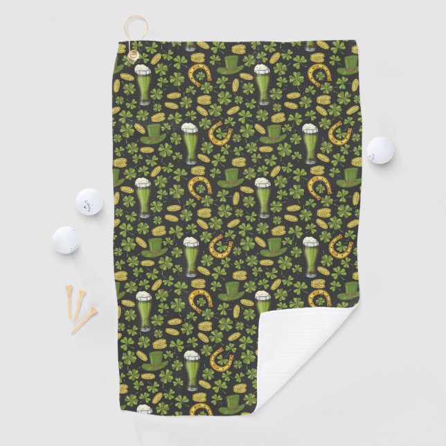 Serviette De Golf Motif du jour de St Patrick (En situation)