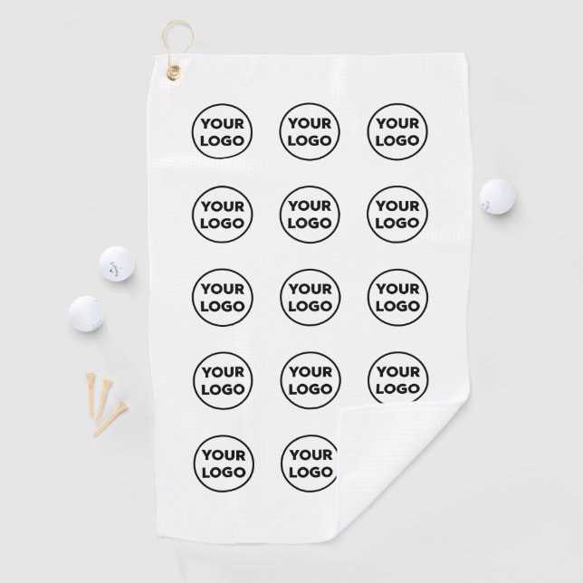 Serviette De Golf Motif du logo de l'entreprise (En situation)