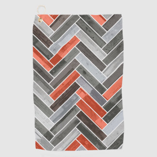 Serviette De Golf Motif en Gris Orange