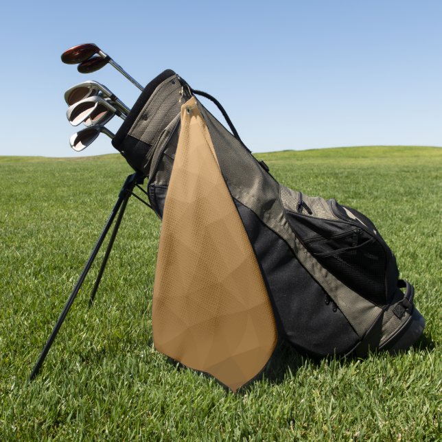Serviette De Golf Motif en maille géométrique à dégradé marron (Vert)