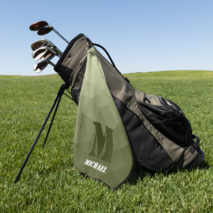 Serviette De Golf Motif en maille géométrique vert clair de l'armée