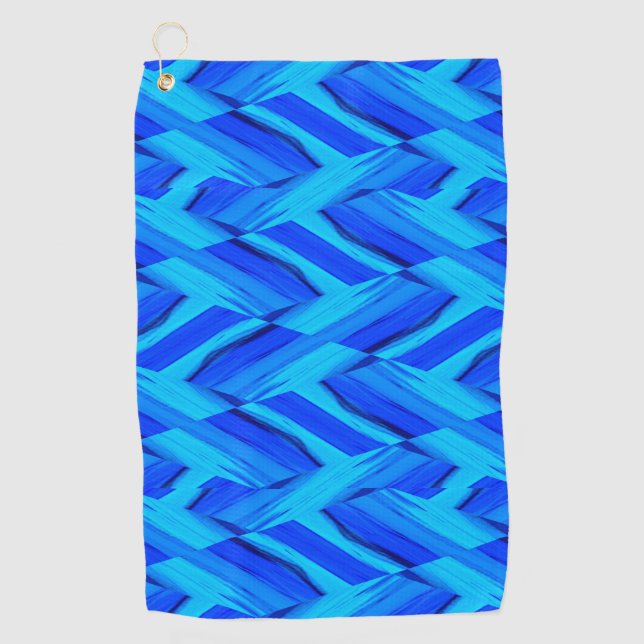 Serviette De Golf Motif en marbre bleu Cobalt complexe (Devant)