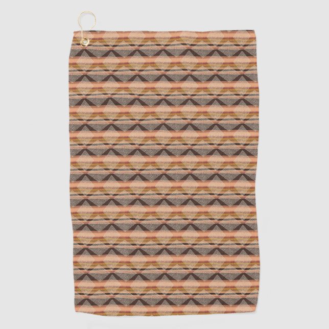 Serviette De Golf Motif en tissu de boue beige Brown (Devant)