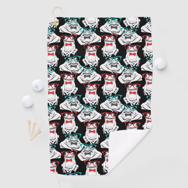 Serviette De Golf Motif en verre de grenouille (En situation)