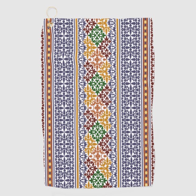 Serviette De Golf motif ethnique élégant (Devant)