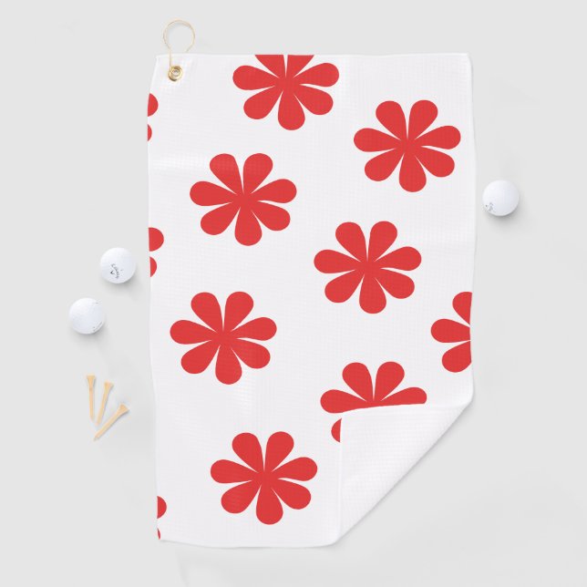 Serviette De Golf Motif Fleur Abstrait (En situation)