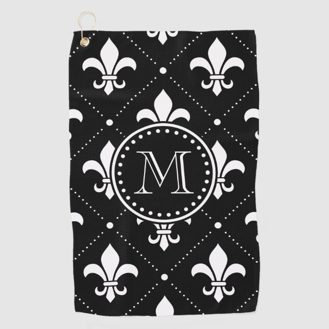 Serviette De Golf Motif Fleur De Lis (Devant)