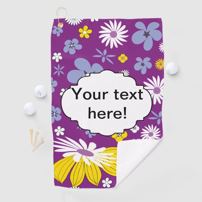 Serviette De Golf Motif floral sans couture (En situation)