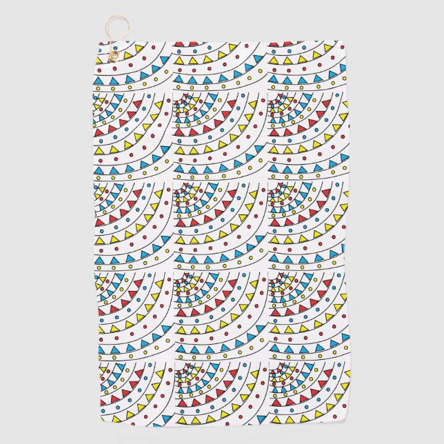 Serviette De Golf Motif géométrique coloré Abstrait moderne (Devant)