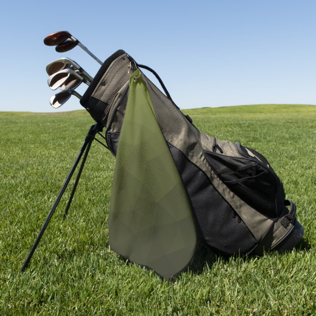 Serviette De Golf Motif géométrique du maillage vert de l'Armée (Vert)