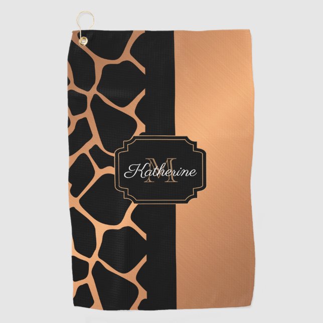 Serviette De Golf Motif Giraffe (Devant)