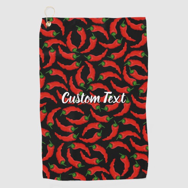 Serviette De Golf Motif Hot Chili Peppers (Devant)