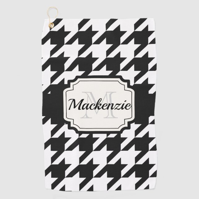Serviette De Golf Motif Houndstooth (Devant)