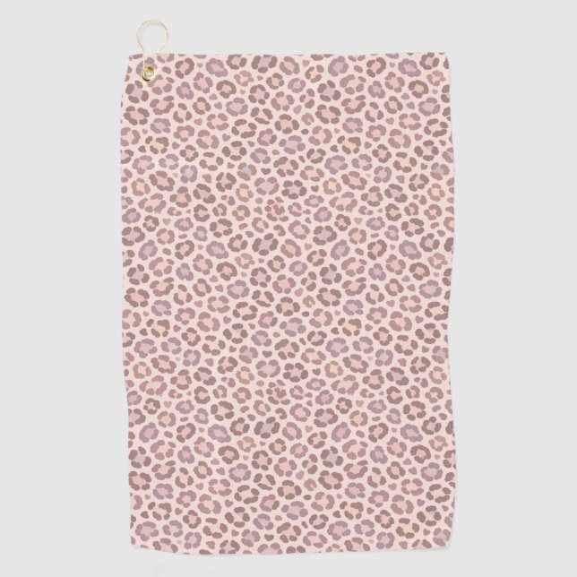 Serviette De Golf Motif Léopard Féminin (Devant)