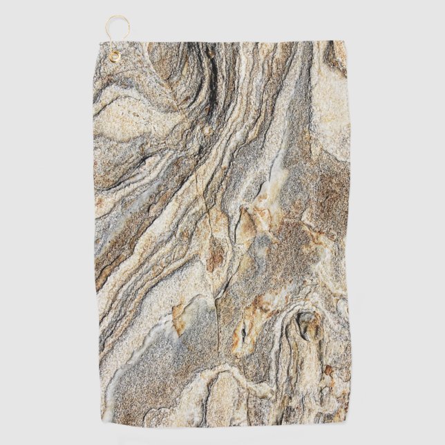 Serviette De Golf Motif Marbre Frais et Tendance (Devant)