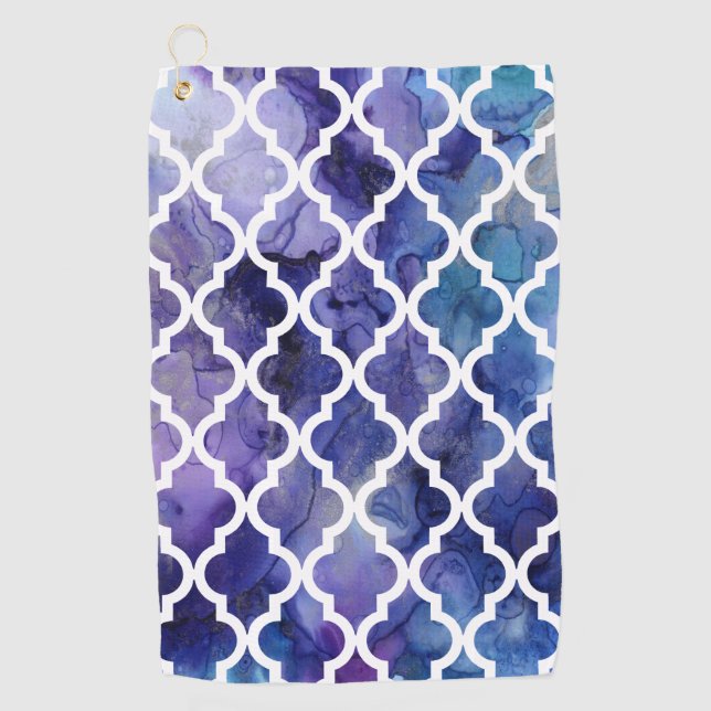 Serviette De Golf Motif marocain : Pourpre (Devant)