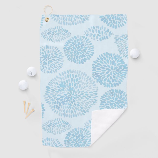 Serviette De Golf Motif mignon de taches bleu-clair (En situation)
