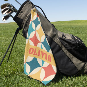 Serviette De Golf Motif moderne rétro du milieu du siècle