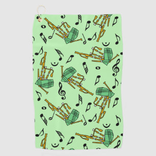 Serviette De Golf Motif Notes musicales Bagpipe