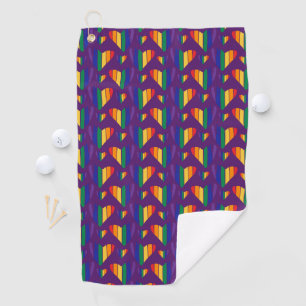 Serviette De Golf Motif Rainbow Hearts