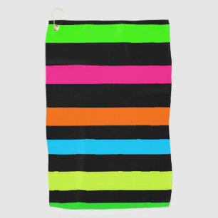 Serviette De Golf Motif Rayures Néon