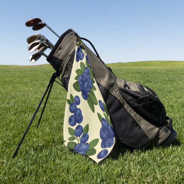 Serviette De Golf Motif sans couture de bleuet dense (Vert)