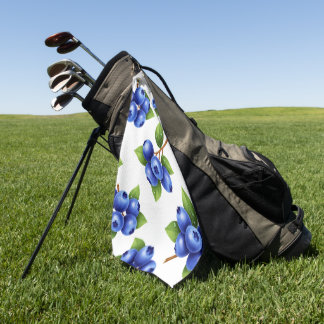 Serviette De Golf Motif sans couture de myrtille fraîche