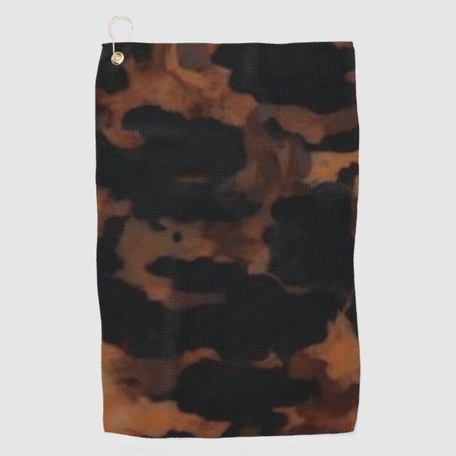 Serviette De Golf Motif sans fil Tortoiseshell, Chic TortoiseShell (Devant)