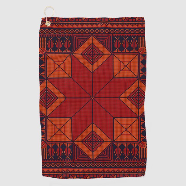 Serviette De Golf Motif traditionnel Palestine broderie tatreez (Devant)