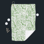 Serviette De Golf Motif vert de biologie<br><div class="desc">Caractéristiques de conception ce qu'un motif de diverses images s'est rapportées à la biologie et au champ médical.</div>