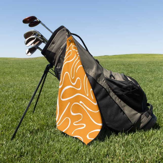 Serviette De Golf Motif Vibre Abstraite (Vert)