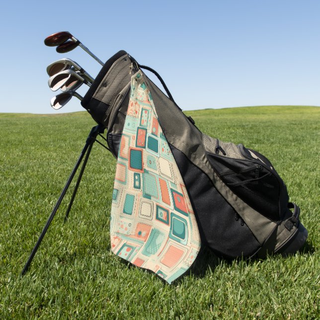 Serviette De Golf Motif vintage (Vert)