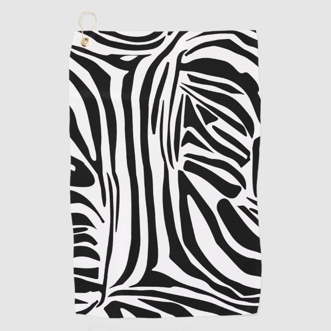Serviette De Golf Motif zèbre (Devant)