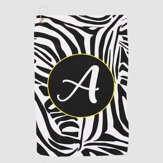 Serviette De Golf Motif Zèbre (Devant)