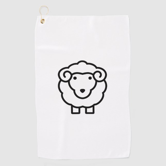 Serviette De Golf Mouton (Devant)