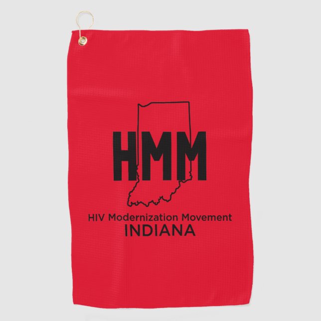Serviette De Golf Mouvement de modernisation du VIH Indiana (Devant)