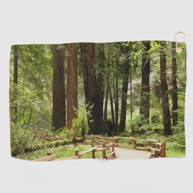 Serviette De Golf Muir Woods Chemin I Nature Photographie (Horizontal)