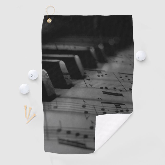 Serviette De Golf Music Piano Keys (En situation)