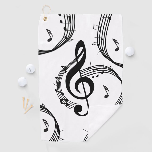 Serviette De Golf Musique de clef de sol climactique (En situation)