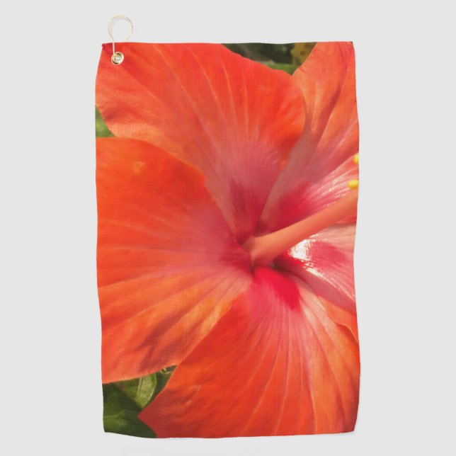 Serviette De Golf nature, hibiscus, fleur, été, floral, tropical (Devant)