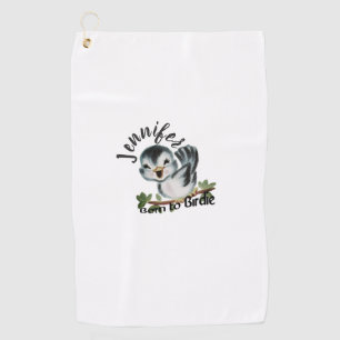 Serviette De Golf Né à Birdie Cadeau féminin personnalisé