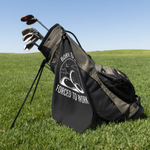 Serviette De Golf Né Au Golf Forcé À Travailler