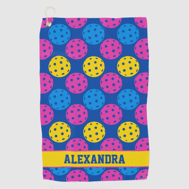 Serviette De Golf 🏐 Neon Dink Dot Pouch (Devant)