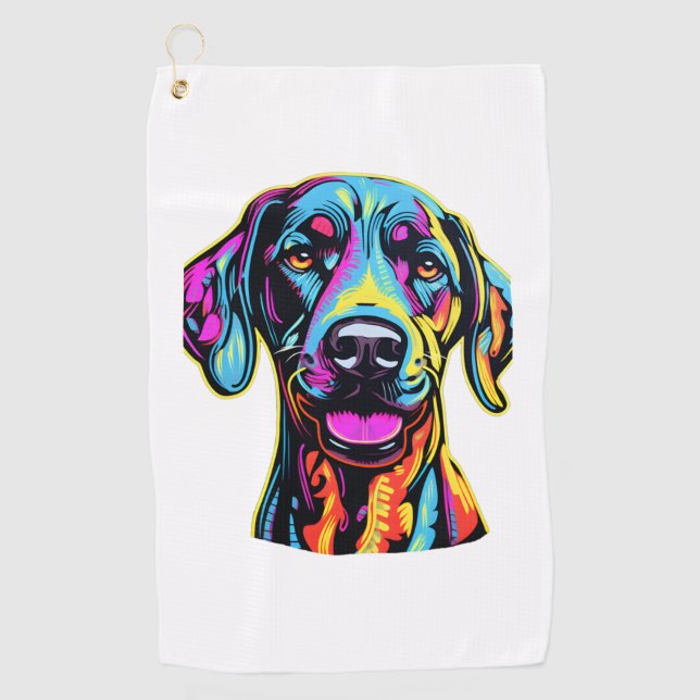 Serviette De Golf Neon Great Dane (Devant)