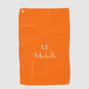 Serviette De Golf néon orange - ajouter monogramme et nom