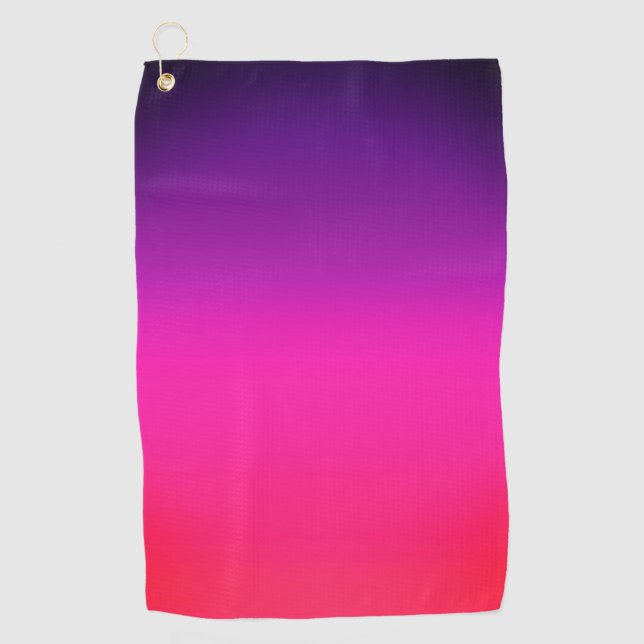 Serviette De Golf Neon Purple et rose ombre design abstrait (Devant)