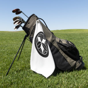 Serviette De Golf Neuf feuilles de bambou en cercle